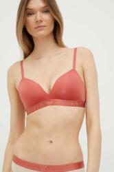 Emporio Armani Underwear sutien culoarea rosu, neted 9BYX-BID0FA_33X