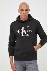 Calvin Klein hanorac de bumbac bărbați, culoarea negru, cu glugă, imprimeu J30J320805 9BYX-BLM016_99A