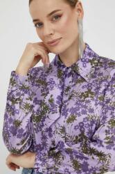Silvian Heach camasa femei, culoarea violet, cu guler clasic, regular MBYX-KDD007_48A
