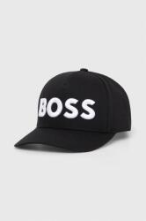 Boss șapcă de baseball din bumbac culoarea negru, cu imprimeu 9BYX-CAM022_99X