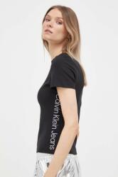 Calvin Klein Jeans tricou femei, culoarea negru 9BYX-TSD03F_99X