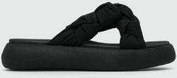 Toms papuci Alpargata Mallow Crossover femei, culoarea negru, cu platforma, 10019725 PPYX-OBD3ZS_99X