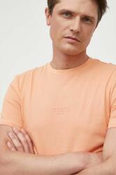 Guess tricou din bumbac culoarea portocaliu, cu imprimeu 9BYX-TSM00D_24X