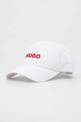 Hugo șapcă de baseball din bumbac culoarea alb, cu imprimeu 50496033 9BYX-CAM02E_00X