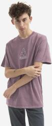 Huf tricou din bumbac Dyed T-Shirt culoarea violet, cu imprimeu TS01807-GREEN 99KK-TSM0LB_45X