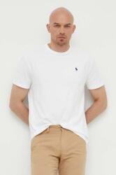 Ralph Lauren tricou din bumbac culoarea alb, neted 9BYX-TSM05J_00X