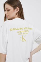 Calvin Klein Jeans tricou femei, culoarea alb 9BYX-TSD03R_00X