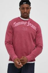 Tommy Hilfiger bluza barbati, culoarea roz, cu glugă, cu imprimeu 9BYX-BLM0YR_30X