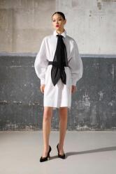 KARL LAGERFELD rochie din bumbac x Ultimate ikon culoarea alb, mini, oversize 9BYX-SUD0FK_00X