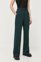 Ivy Oak pantaloni Penina femei, culoarea verde, drept, high waist 9BYX-SPD07H_79X