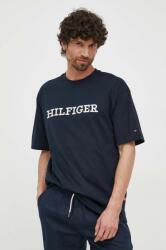 Tommy Hilfiger tricou din bumbac culoarea albastru marin, cu imprimeu 9BYX-TSM01H_59X