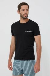 Emporio Armani Underwear tricou lounge 2-pack culoarea negru, cu imprimeu 9BYX-TSM0NP_99X
