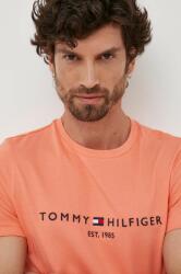 Tommy Hilfiger tricou din bumbac bărbați, culoarea portocaliu, cu imprimeu MW0MW11797 9BYK-TSM15P_24X