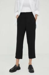 Drykorn pantaloni din in culoarea negru, fason tigareta, high waist 9BYX-SPD0CC_99X