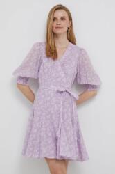 Ralph Lauren rochie din bumbac culoarea violet, mini, evazati PPYX-SUD247_04X