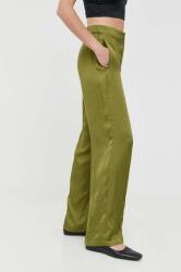Max&Co MAX&Co. pantaloni femei, culoarea verde, lat, high waist 9BYX-SPD062_81X