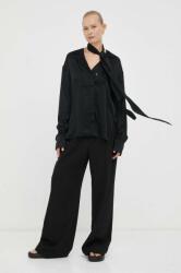2NDDAY pantaloni femei, culoarea negru, drept, high waist PPYX-SPD179_99X