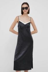 Calvin Klein rochie culoarea negru, midi, drept 9BYX-SUD1HN_99X