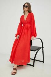 Max Mara rochie din amestec de in culoarea rosu, maxi, evazati PPYX-SUD22O_33X