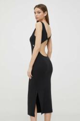 Calvin Klein rochie culoarea negru, midi, mulata 9BYX-SUD05C_99X