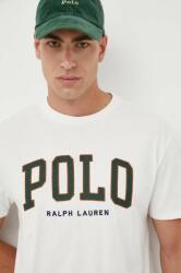 Ralph Lauren tricou din bumbac culoarea alb, cu imprimeu 9BYX-TSM16L_00X