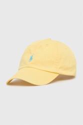 Ralph Lauren șapcă de baseball din bumbac culoarea galben, neted, 211912843 PPYX-CAD09R_10X