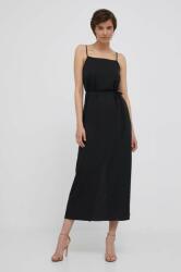 Calvin Klein rochie culoarea negru, maxi, drept 9BYX-SUD028_99X