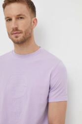 Karl Lagerfeld tricou din bumbac culoarea violet, cu imprimeu 9BYX-TSM019_48X