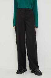 Drykorn pantaloni femei, culoarea negru, drept, medium waist 9BYX-SPD0CE_99X