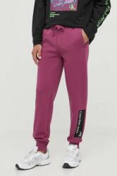 Calvin Klein Jeans pantaloni de trening culoarea violet 9BYX-SPM0LU_44X