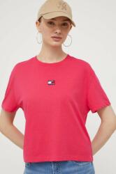 Tommy Jeans tricou femei, culoarea roz 9BYX-TSD047_30D