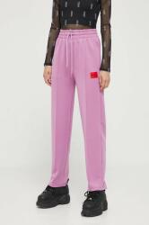 Hugo pantaloni de trening culoarea violet, cu imprimeu 9BYX-SPD02P_45X