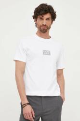 Calvin Klein tricou din bumbac culoarea alb, cu imprimeu 9BYX-TSM021_00X