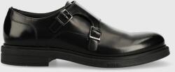 Boss pantofi de piele Saul barbati, culoarea negru, 50496067 9BYX-OBM077_99X