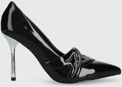Karl Lagerfeld stilettos de piele SARABANDE culoarea negru, KL30919G 9BYX-OBD0YM_99X