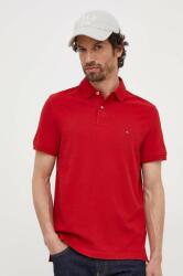 Tommy Hilfiger tricou polo bărbați, culoarea roșu, uni MW0MW17770 9BYX-POM004_33X