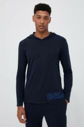 HUGO BOSS bluză lounge culoarea albastru marin, cu glugă, cu imprimeu 9BYY-BLM0S2_59C