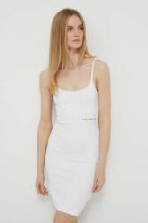 Calvin Klein rochie culoarea alb, mini, drept 9BYX-SUD058_00X