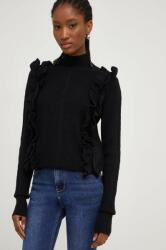 ANSWEAR pulover femei, culoarea negru, cu turtleneck BMYX-SWD03R_99X