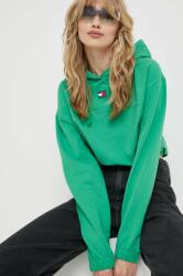 Tommy Hilfiger bluza femei, culoarea verde, cu glugă, neted 9BYX-BLD01U_70A