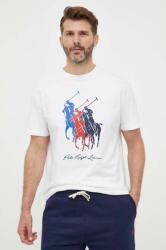 Ralph Lauren tricou din bumbac culoarea alb, cu imprimeu 9BYX-TSM05M_00X