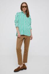 Ralph Lauren pantaloni femei, culoarea bej, drept, high waist 211890343 PPYX-SPD05C_08X