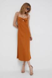 Calvin Klein rochie culoarea maro, maxi, evazati 9BYX-SUD02L_82X