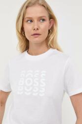 Boss tricou din bumbac culoarea alb 9BYX-TSD05I_00X