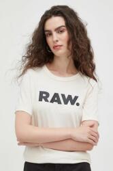 G-Star Raw tricou din bumbac culoarea bej PPYY-TSD26N_01X