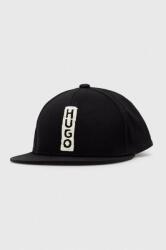 Hugo șapcă de baseball din bumbac culoarea negru, cu imprimeu 9BYX-CAM02G_99X