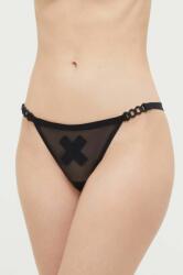 Chantelle X tanga culoarea negru, transparent 99KK-BID12F_99X