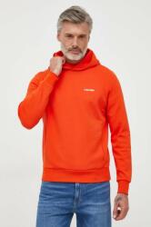 Calvin Klein bluză bărbați, culoarea portocaliu, cu glugă, uni K10K109927 9BYX-BLM00Z_23X
