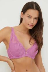 Emporio Armani Underwear sutien culoarea violet, dantela, neted 9BYX-BID0FB_54X