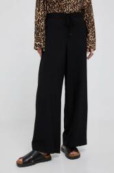 DKNY pantaloni femei, culoarea negru, drept, high waist 9BYX-SPD03A_99X